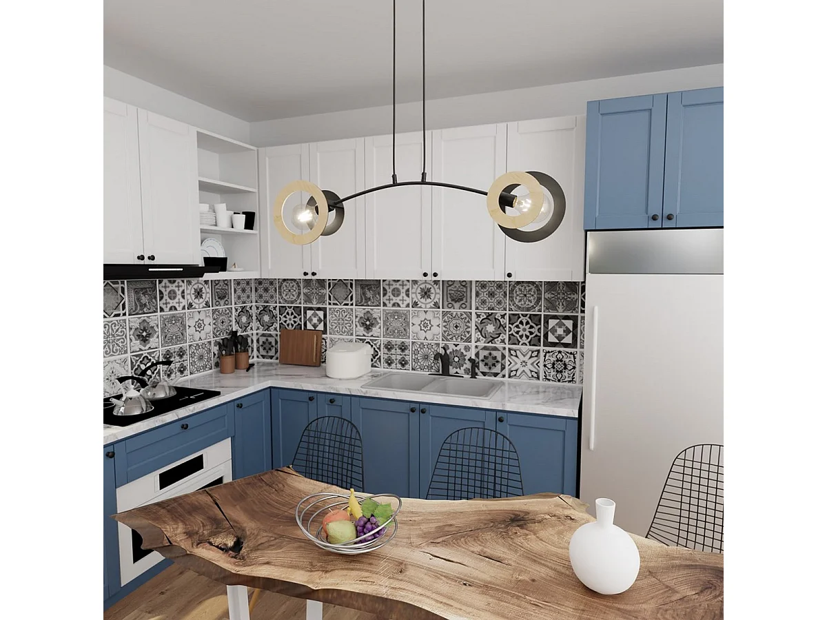 Suspension Skiva, Noir, 89x14x120 cm, Seven Design