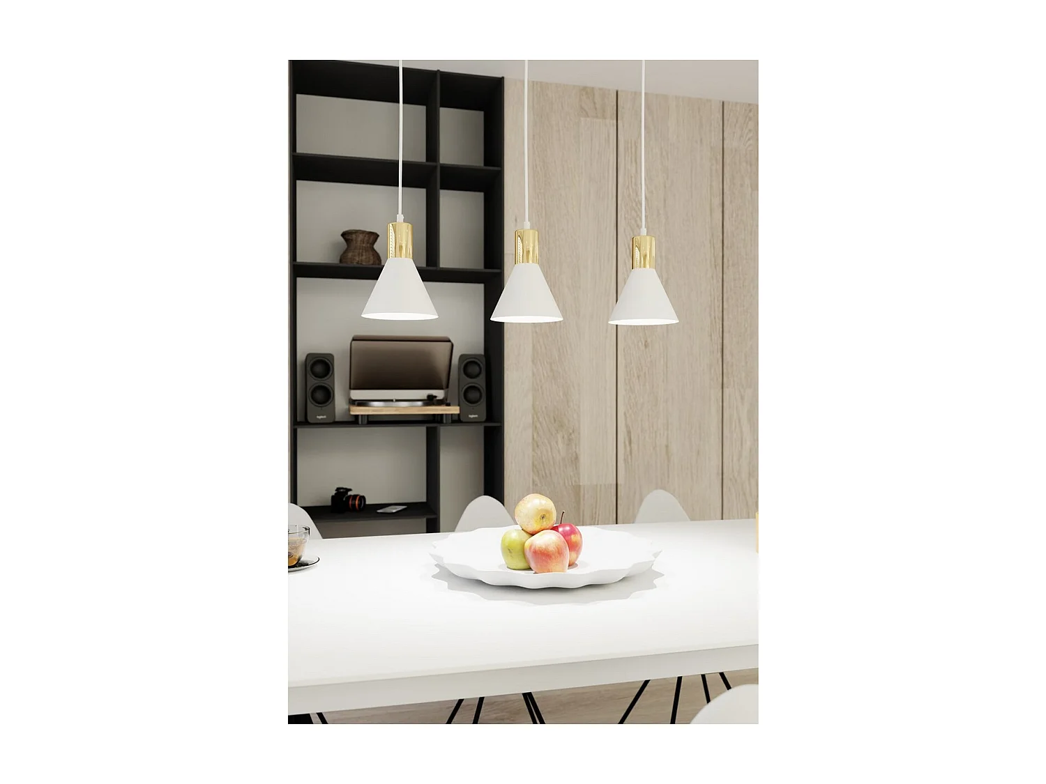 Hanglamp Roze, Wit, 60x16x140 cm, Seven Design