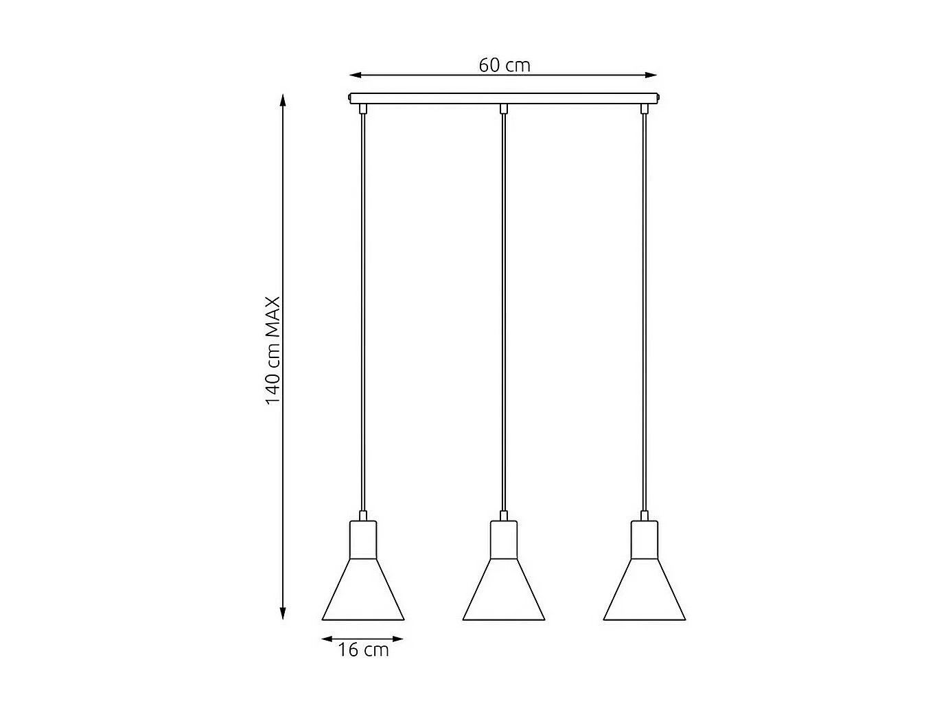 Hanglamp Roze, Wit, 60x16x140 cm, Seven Design