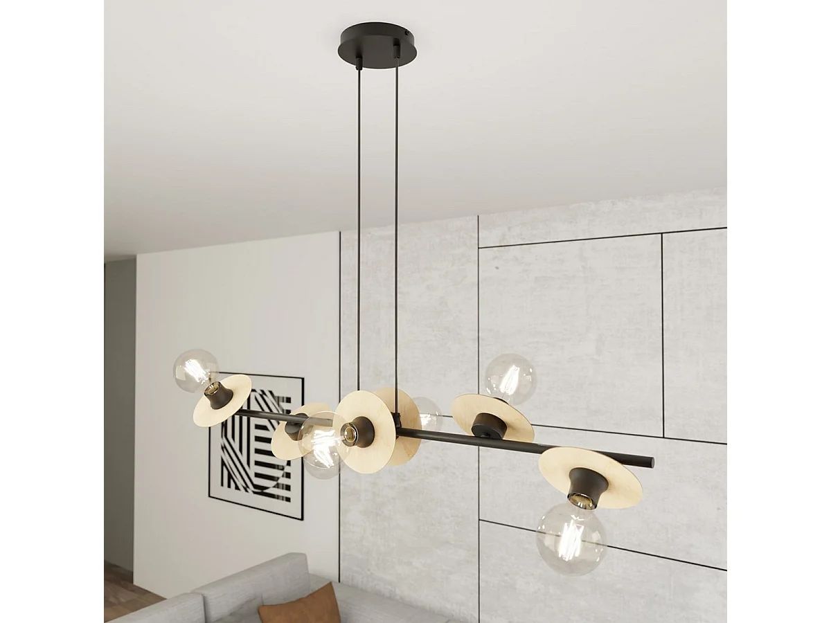 Suspension Token 4, Noir, 100x14x120 cm, Seven Design