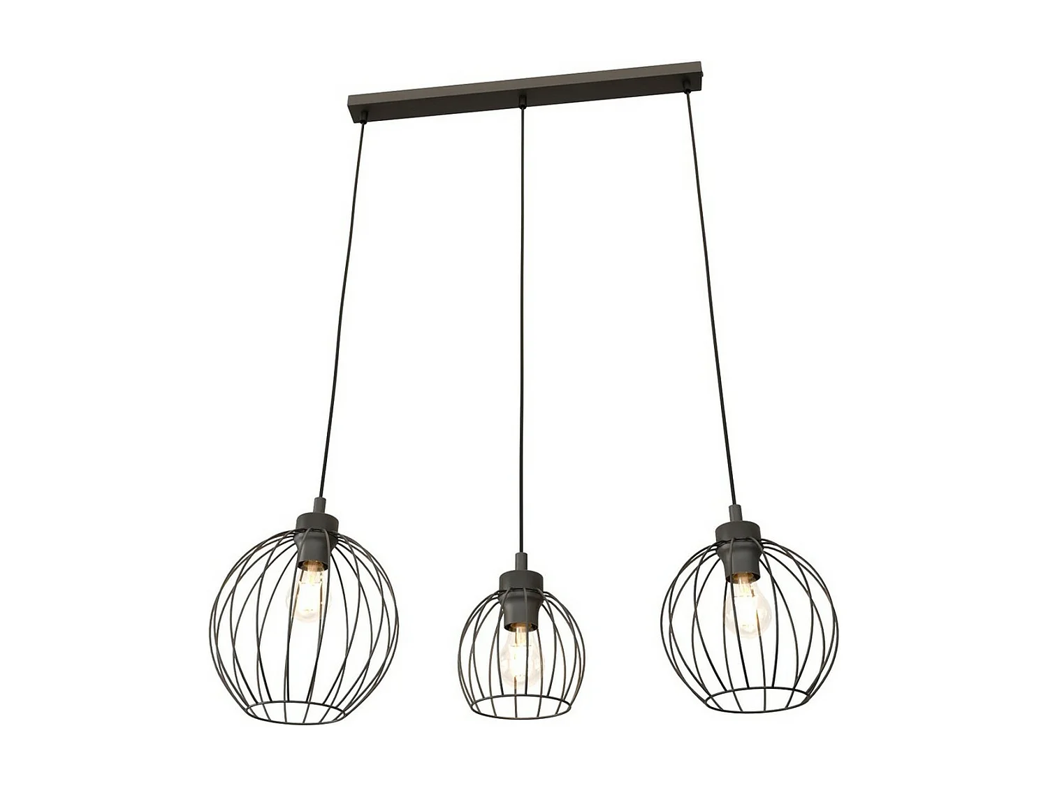 Suspension Nando 1, Noir, 77x24x140 cm, Seven Design