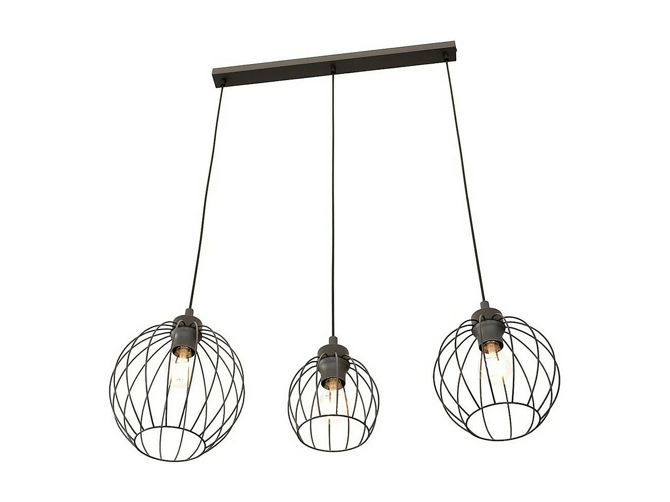 Suspension Nando 1, Noir, 77x24x140 cm, Seven Design