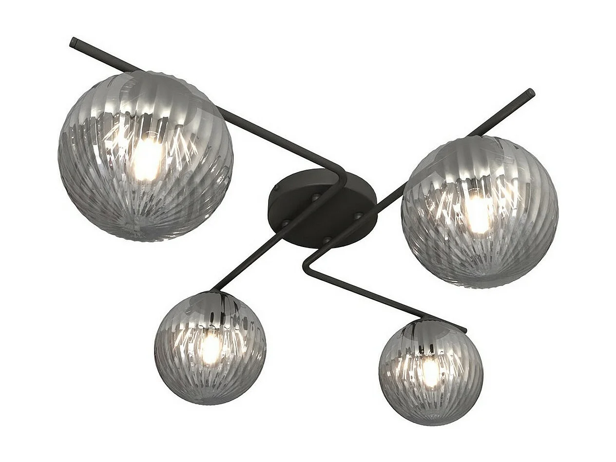 Plafonnier Vespa 3, Noir, 60x16x72 cm, Seven Design