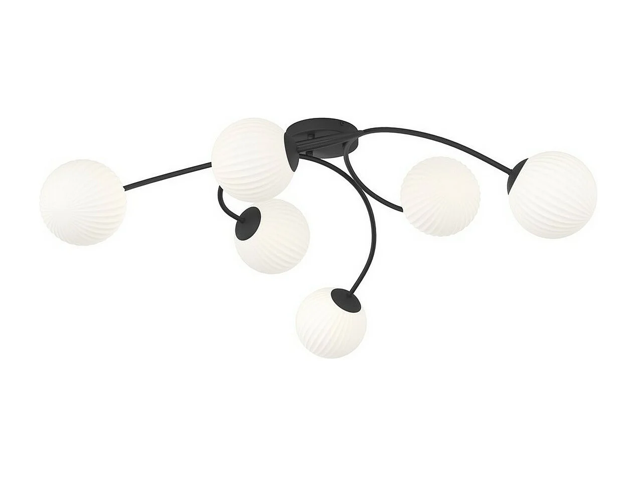 Plafondlamp Vibra 1, Zwart, 31x15x97 cm, Seven Design