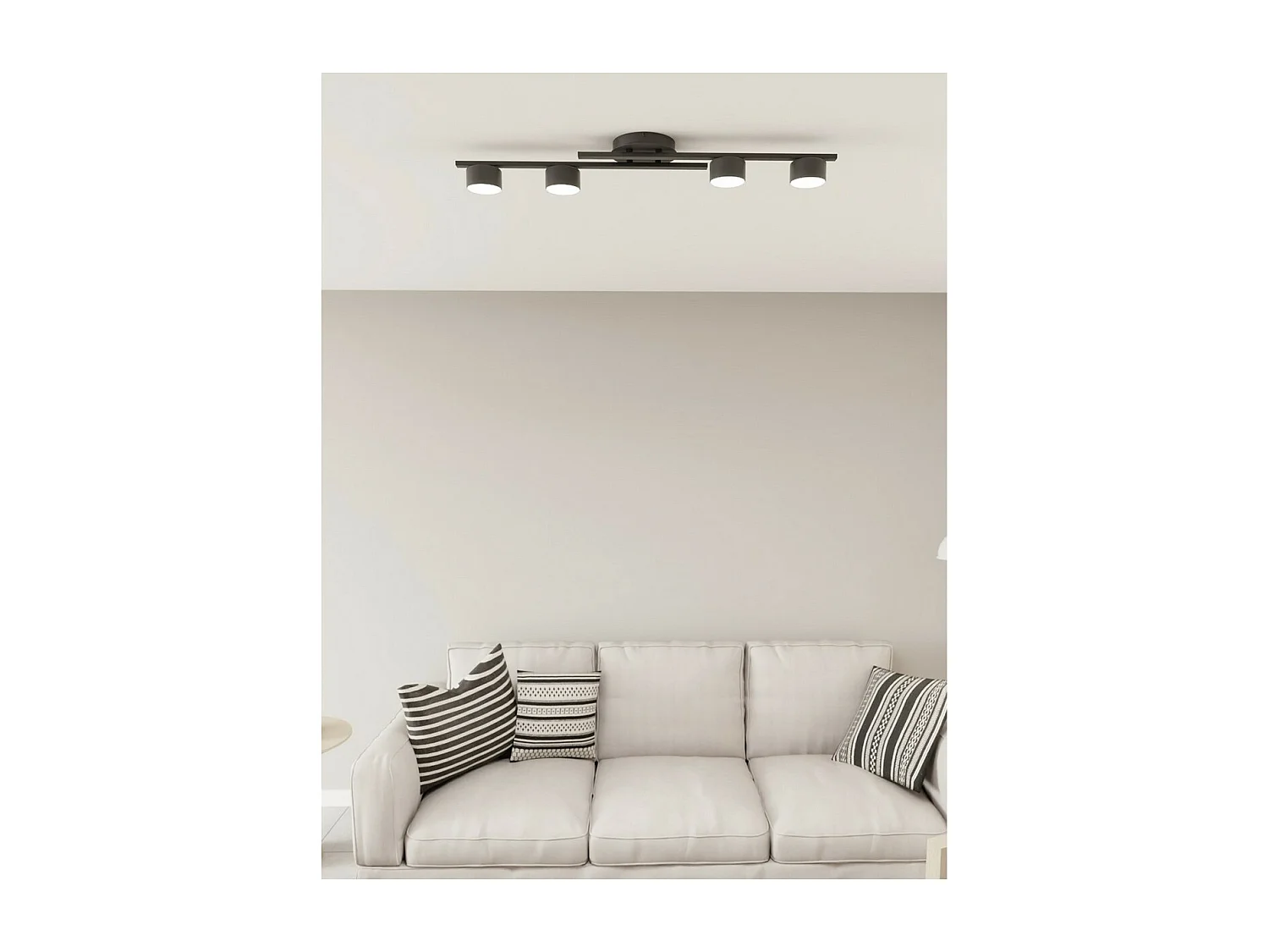 Candeeiro de Teto Fragment, Preto, 9,5x14x86 cm, Seven Design