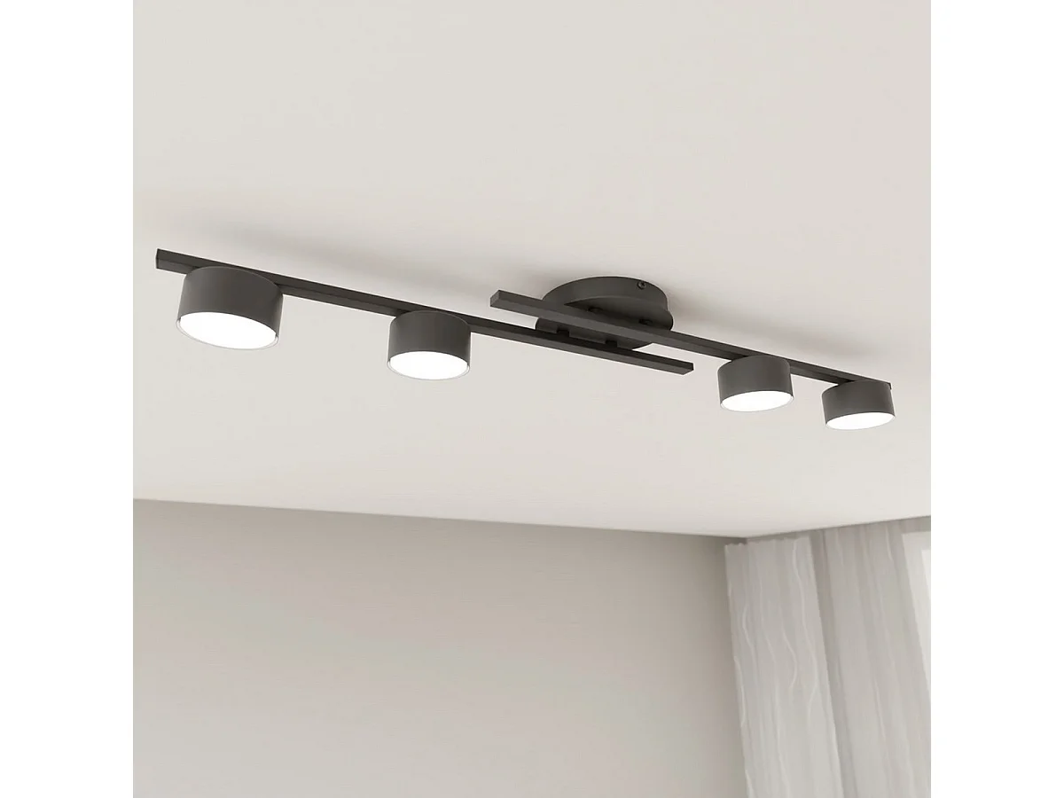 Candeeiro de Teto Fragment, Preto, 9,5x14x86 cm, Seven Design