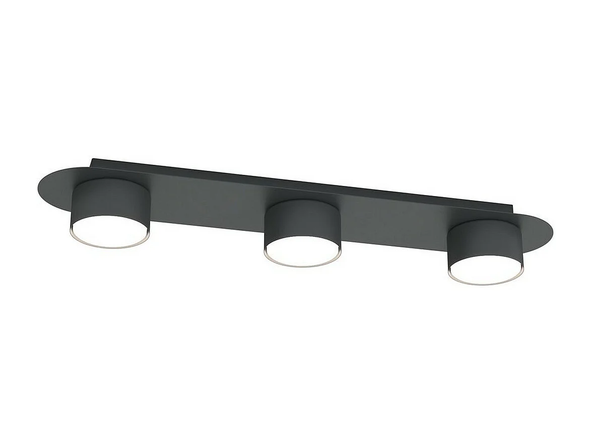 Plafondlamp Diaz 1, Zwart, 55x11x7 cm, Seven Design