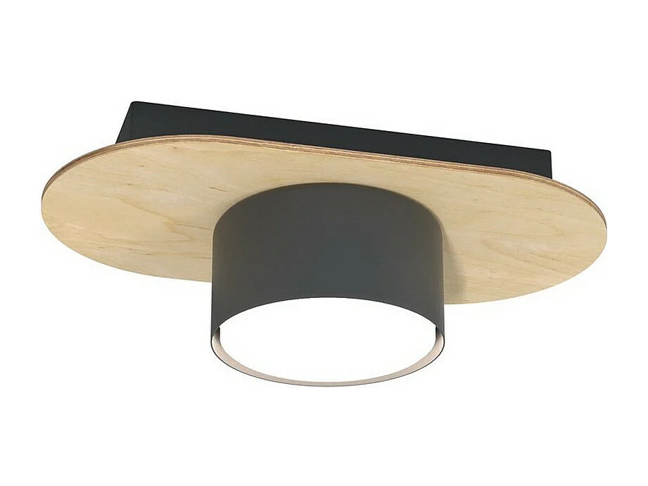 Plafonnier Diaz 3, Noir, 20x11x7 cm, Seven Design