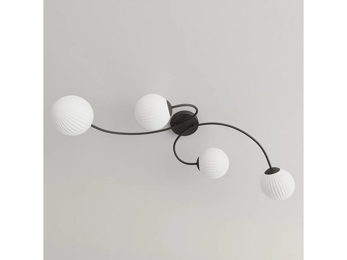 Candeeiro de Teto Vibra, Preto, 31x15x110 cm, Seven Design