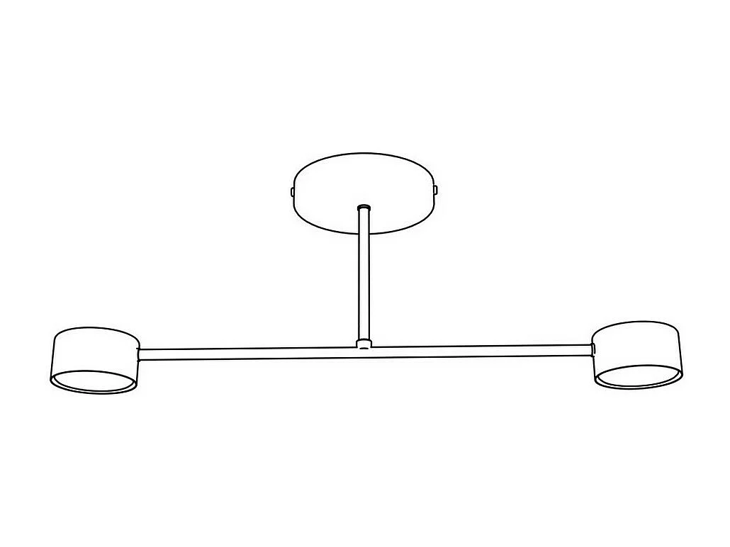 Plafonnier Halo, Blanc, 60x20x8 cm, Seven Design