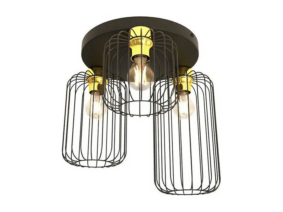 Plafonnier Barn 7, Noir, 30x30x35 cm, Seven Design