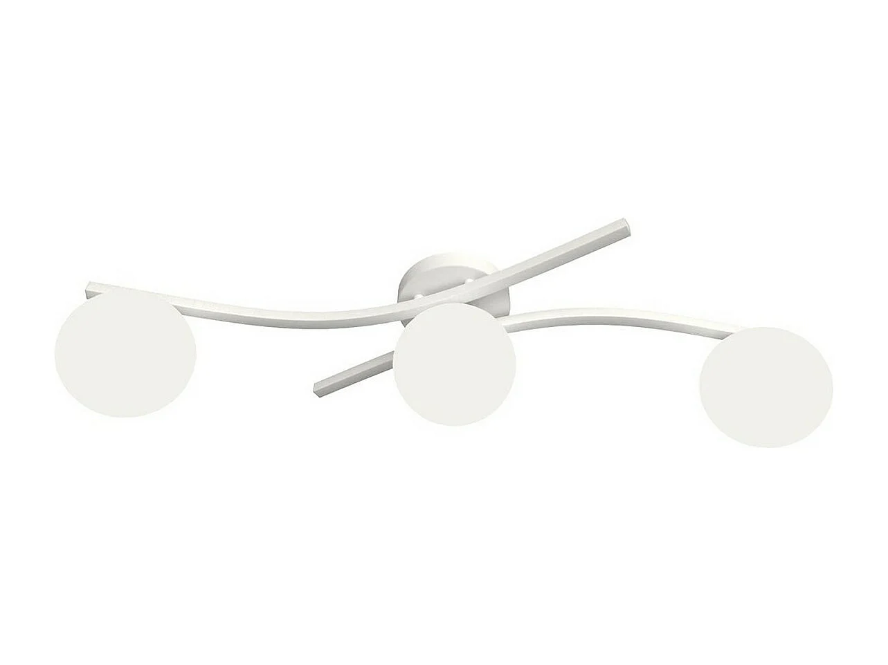 Plafonnier Opus 6, Blanc, 60x60x20 cm, Seven Design