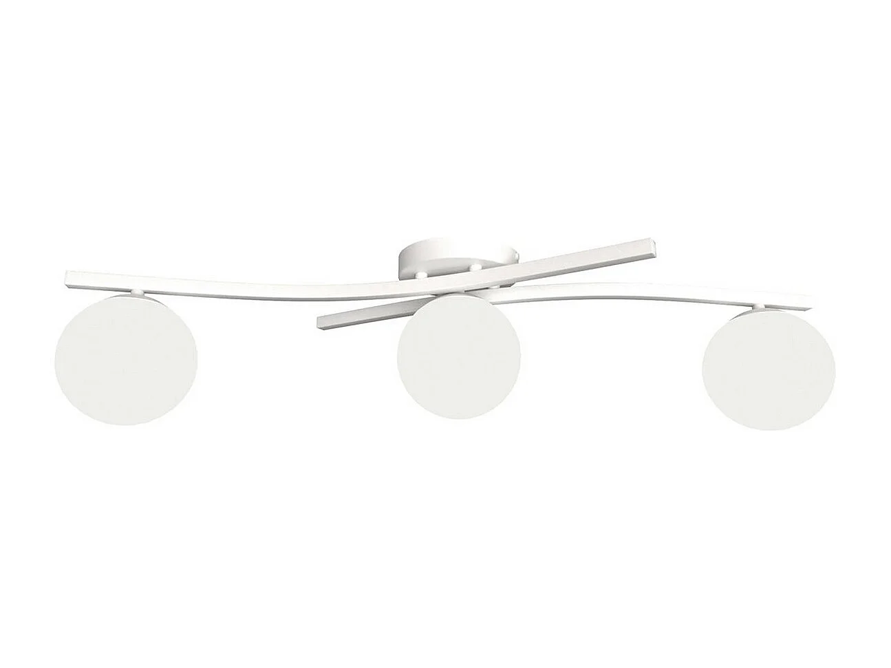 Plafonnier Opus 6, Blanc, 60x60x20 cm, Seven Design