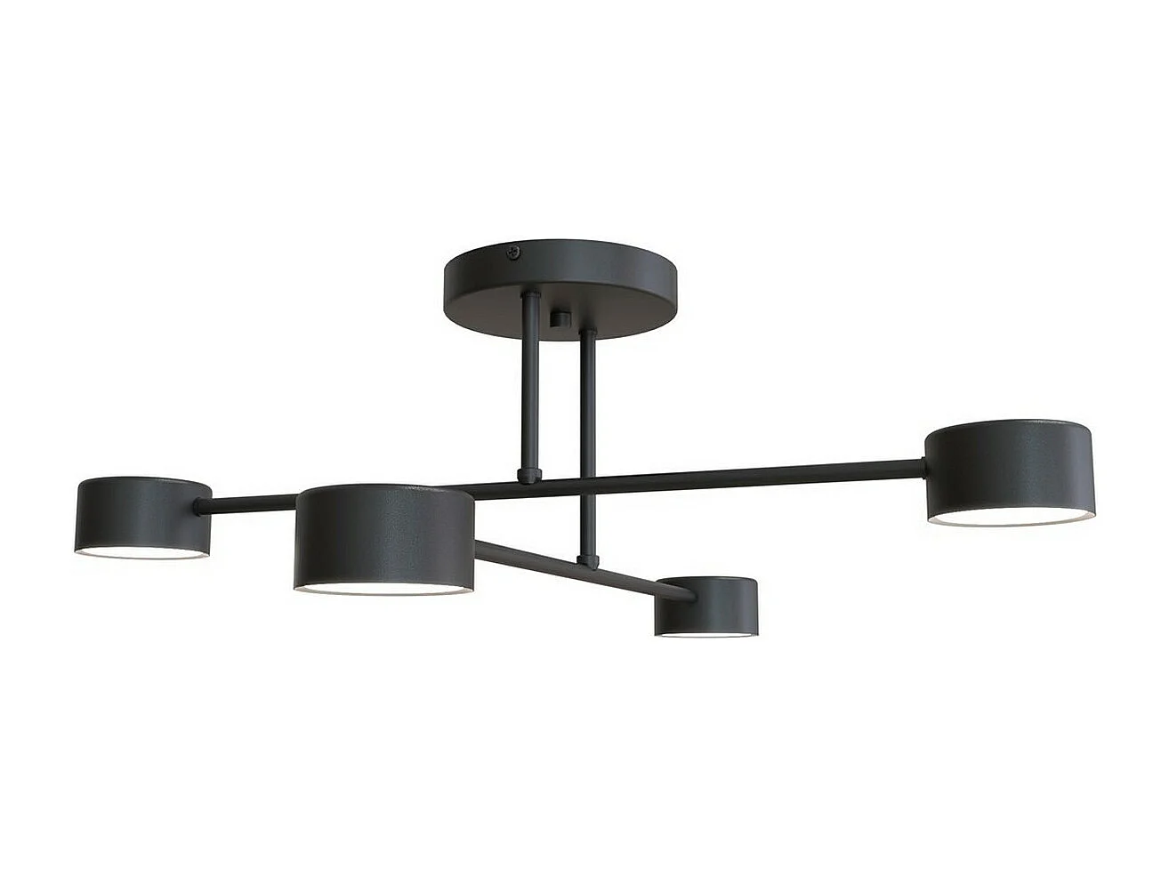 Candeeiro de Teto Halo, Preto, 60x20x60 cm, Seven Design