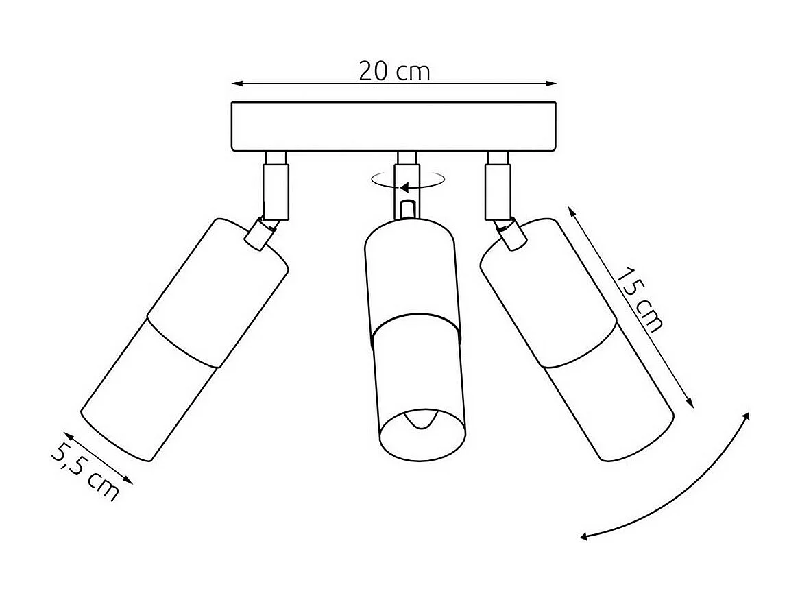 Lampa Sufitowa Petrol, Biały, 20x20x20 cm, EPIKASA