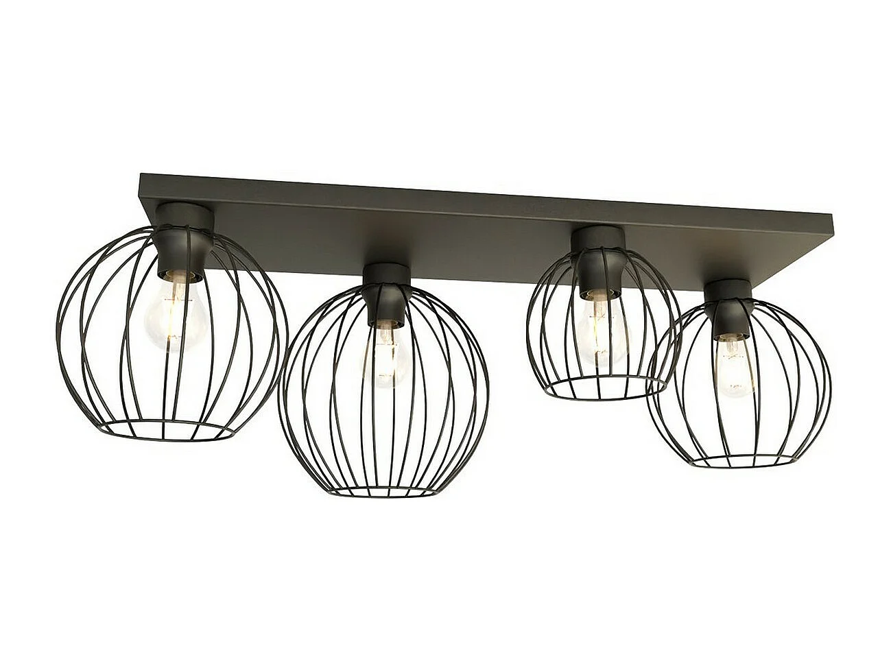 Candeeiro de Teto Nest 3, Preto, 83x24x28 cm, Seven Design