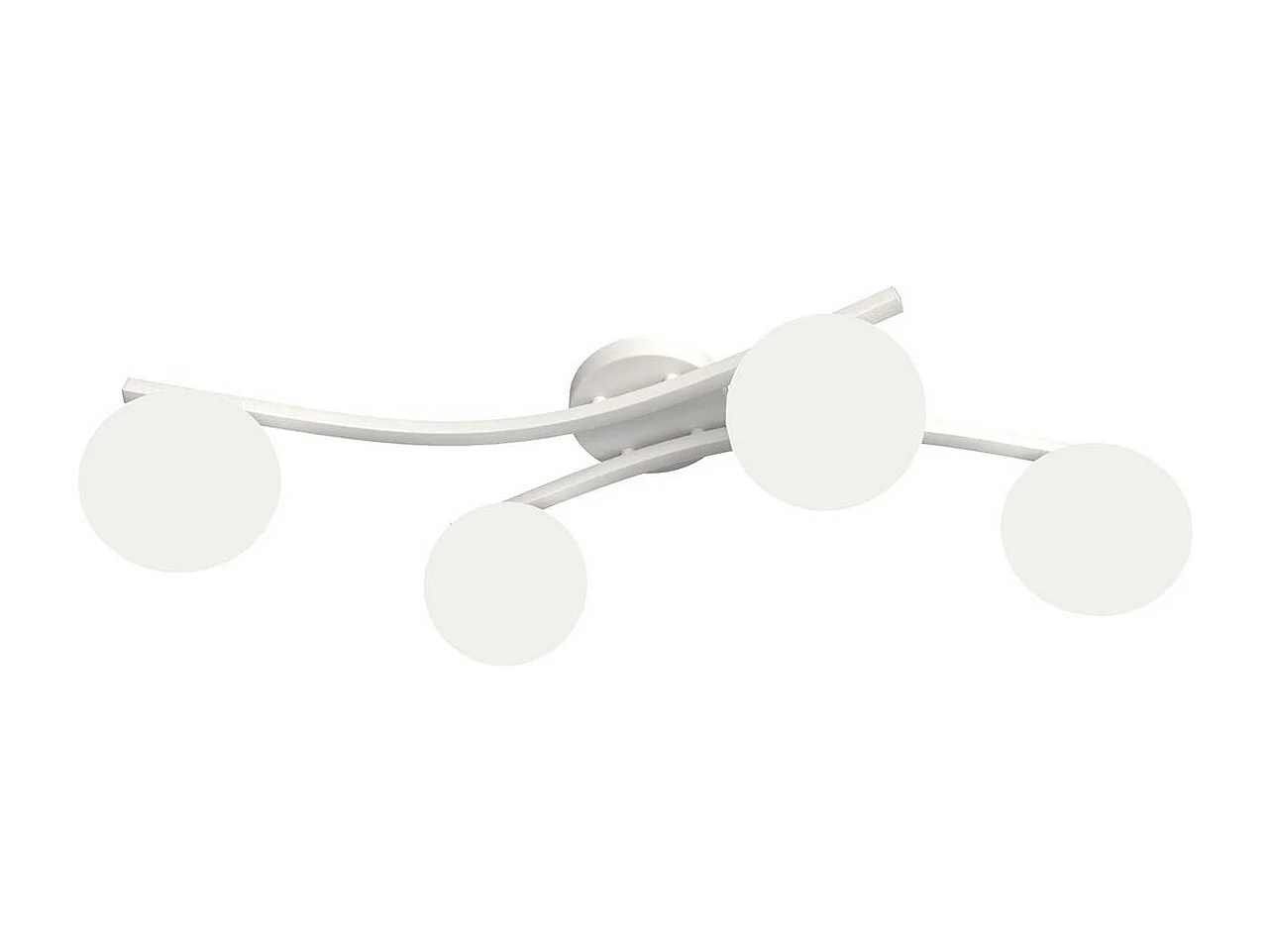 Plafonnier Opus 7, Blanc, 60x60x20 cm, Seven Design