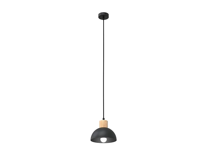 Lampada a Soffitto Seco, Nero, 18x18x140 cm, Seven Design
