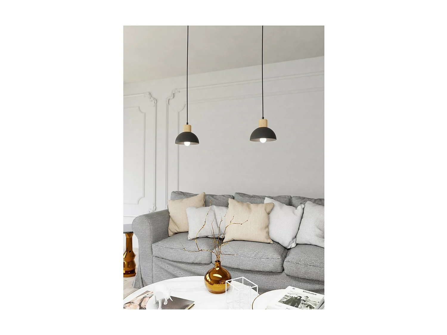 Lampada a Soffitto Seco, Nero, 18x18x140 cm, Seven Design