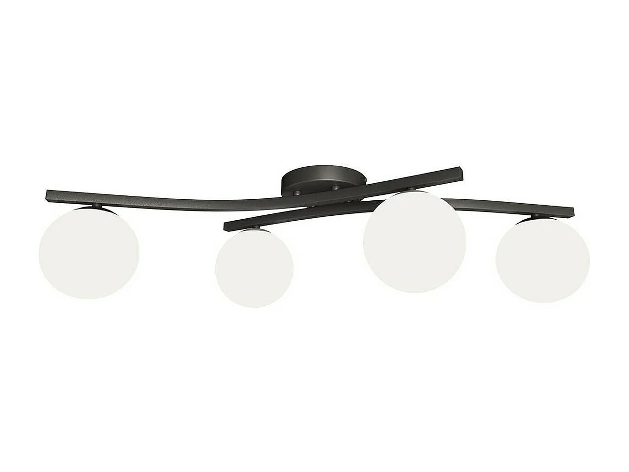 Lampa Sufitowa Opus 2, Czarny, 60x60x20 cm, Seven Design