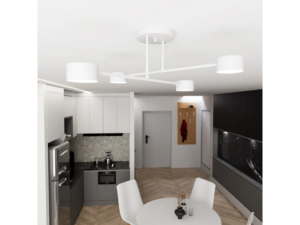 Candeeiro de Teto Halo 2, Branco, 60x20x60 cm, Seven Design