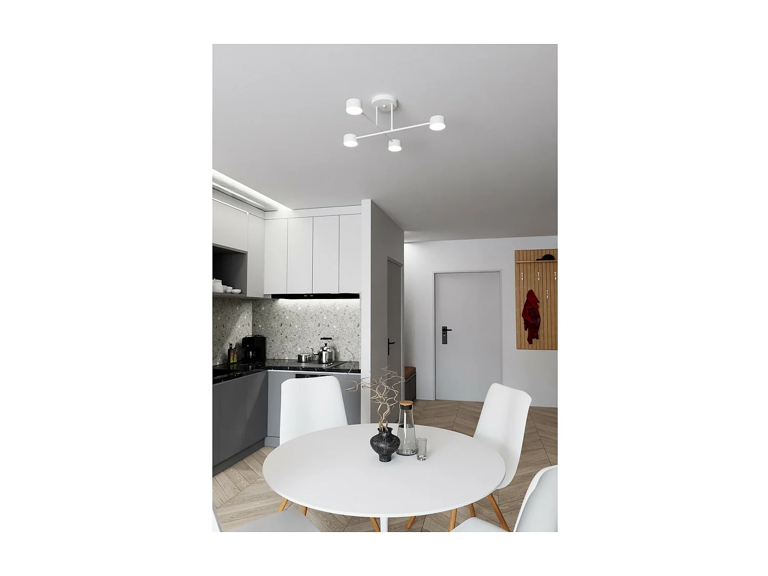 Candeeiro de Teto Halo 2, Branco, 60x20x60 cm, Seven Design