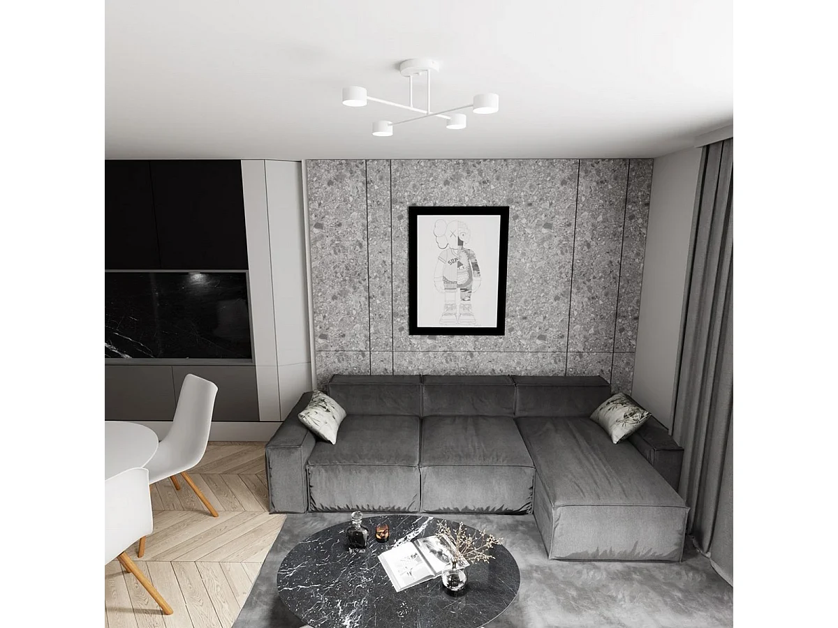 Candeeiro de Teto Halo 2, Branco, 60x20x60 cm, Seven Design