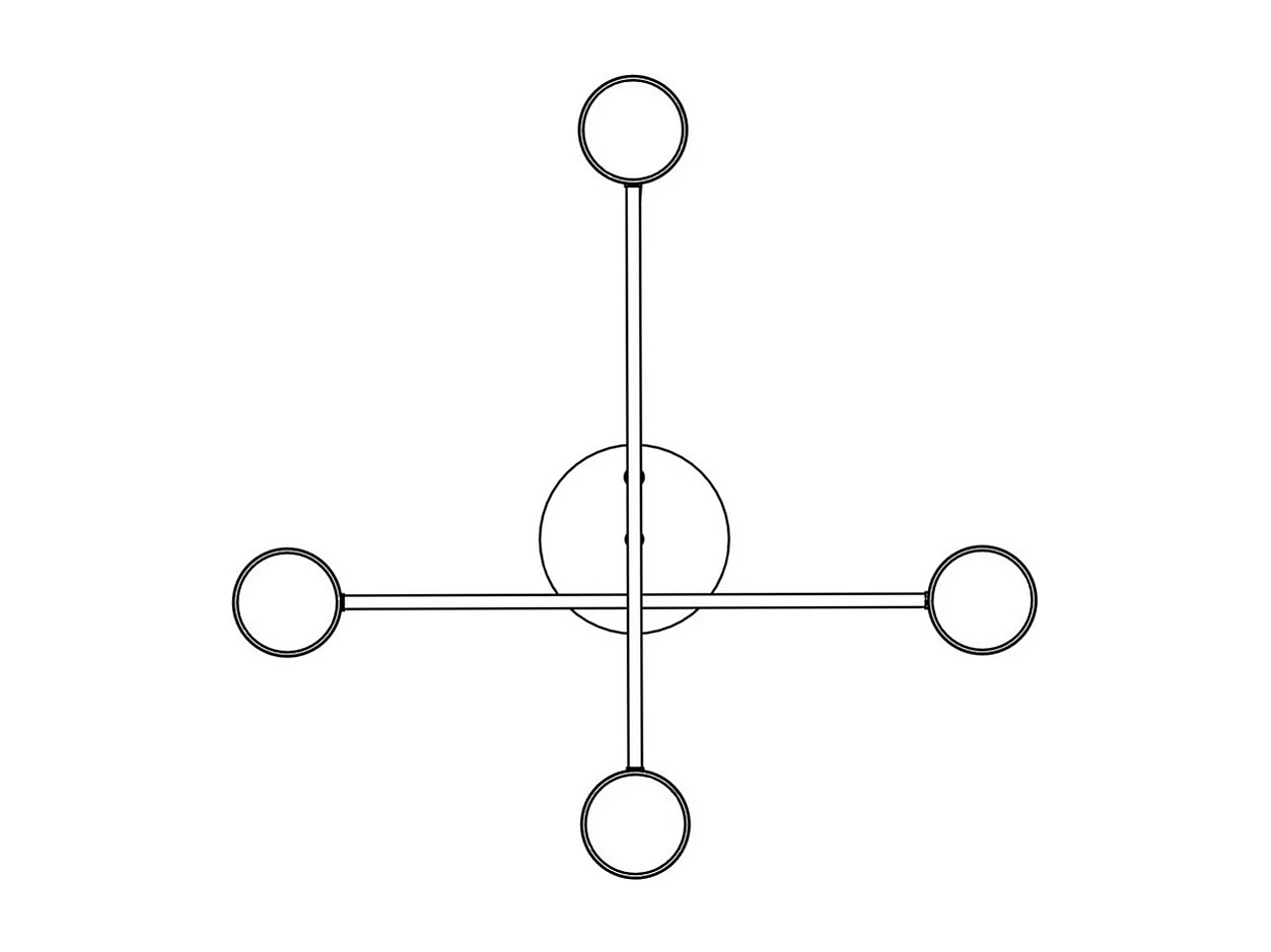 Candeeiro de Teto Halo 2, Branco, 60x20x60 cm, Seven Design