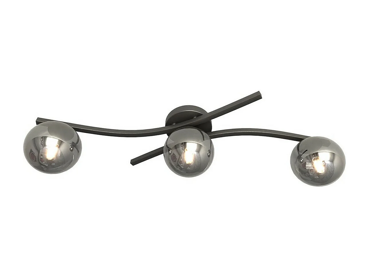 Plafonnier Opus 4, Noir, 60x60x20 cm, Seven Design