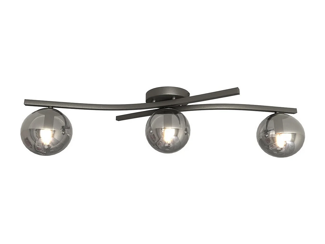 Plafonnier Opus 4, Noir, 60x60x20 cm, Seven Design