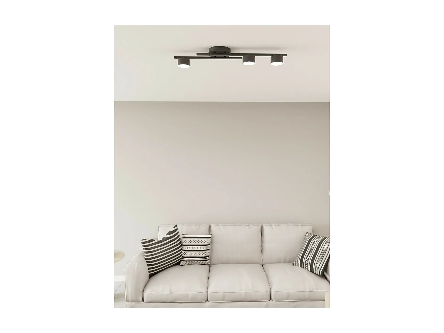 Plafonnier Fragment, Noir, 9,5x14x73 cm, Seven Design