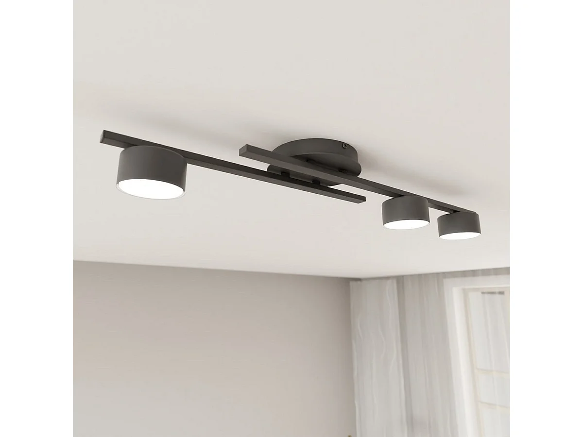 Plafonnier Fragment, Noir, 9,5x14x73 cm, Seven Design