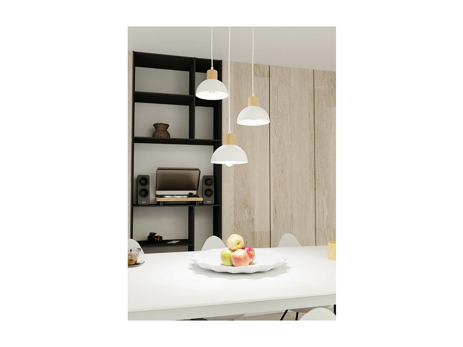 Plafonnier Seco, Blanc, 30x18x140 cm, Seven Design