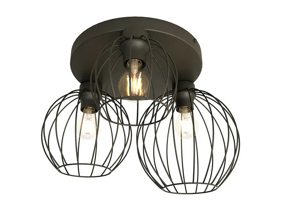 Plafonnier Nest 2, Noir, 41x41x28 cm, Seven Design