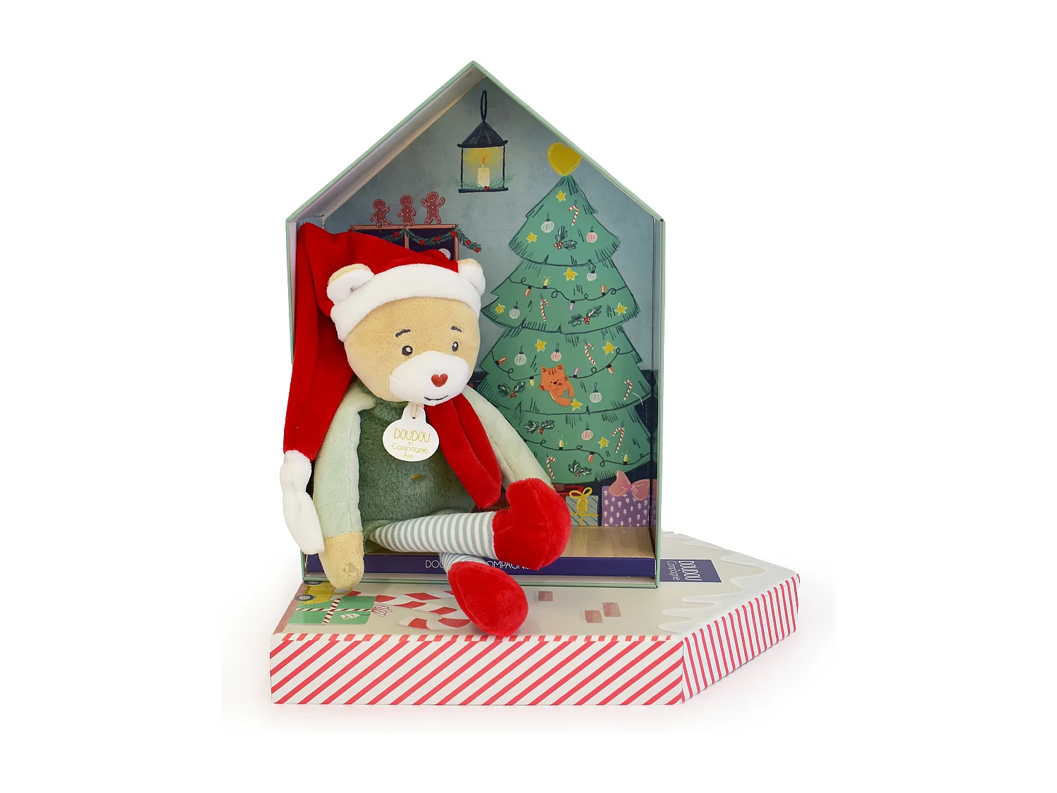 Duo Cannelle et Cotillon collection DOUDOU FARCEUR rouge et vert