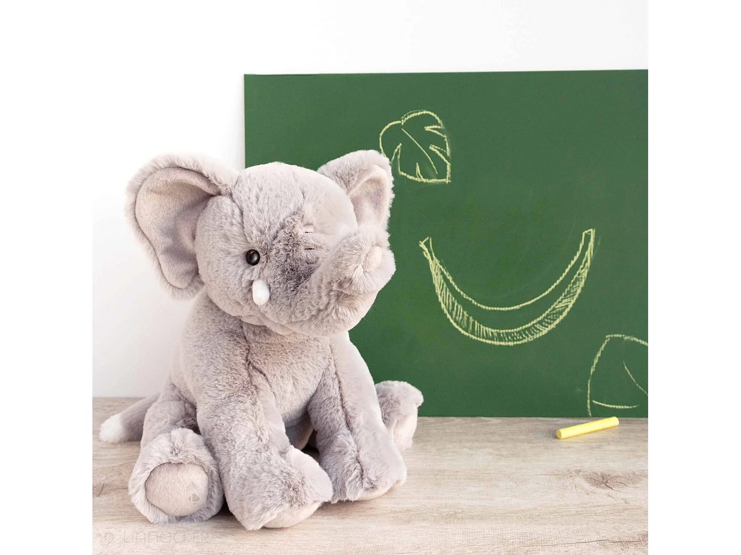 Peluche 32 cm polyester collection DANS LA SAVANE éléphant gris