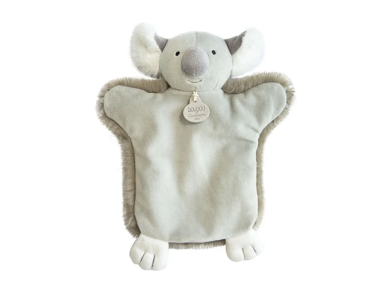 Doudou marionnette 25 cm polyester LES MARIONNETTES koala gris