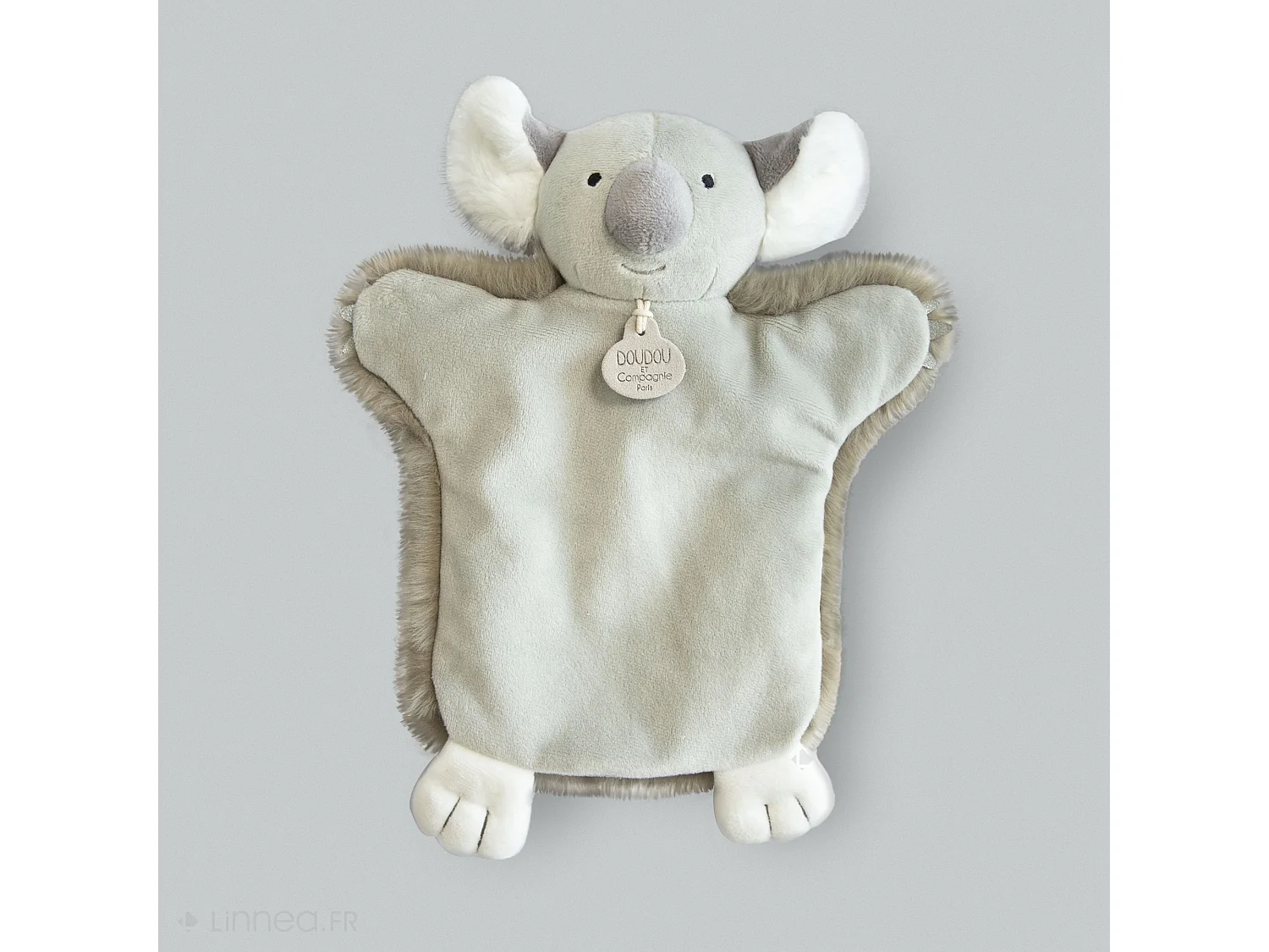Doudou marionnette 25 cm polyester LES MARIONNETTES loutre beige