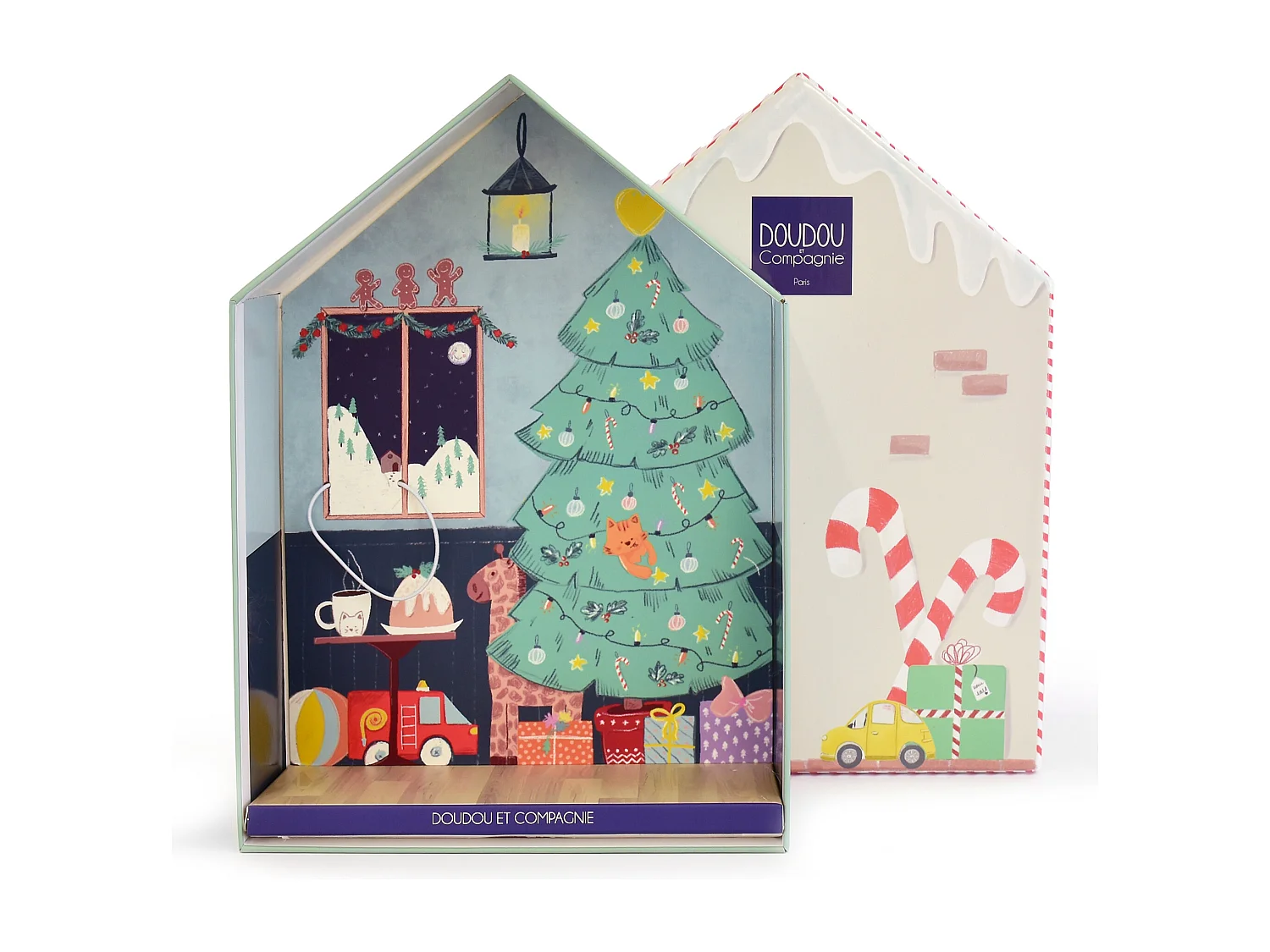 Doudou ours 27 cm collection DOUDOU FARCEUR Cotillon rouge et bleu