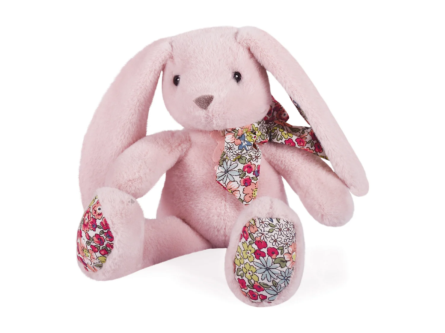 Peluche 25 cm polyester collection COPAINS CALINS lapin rose