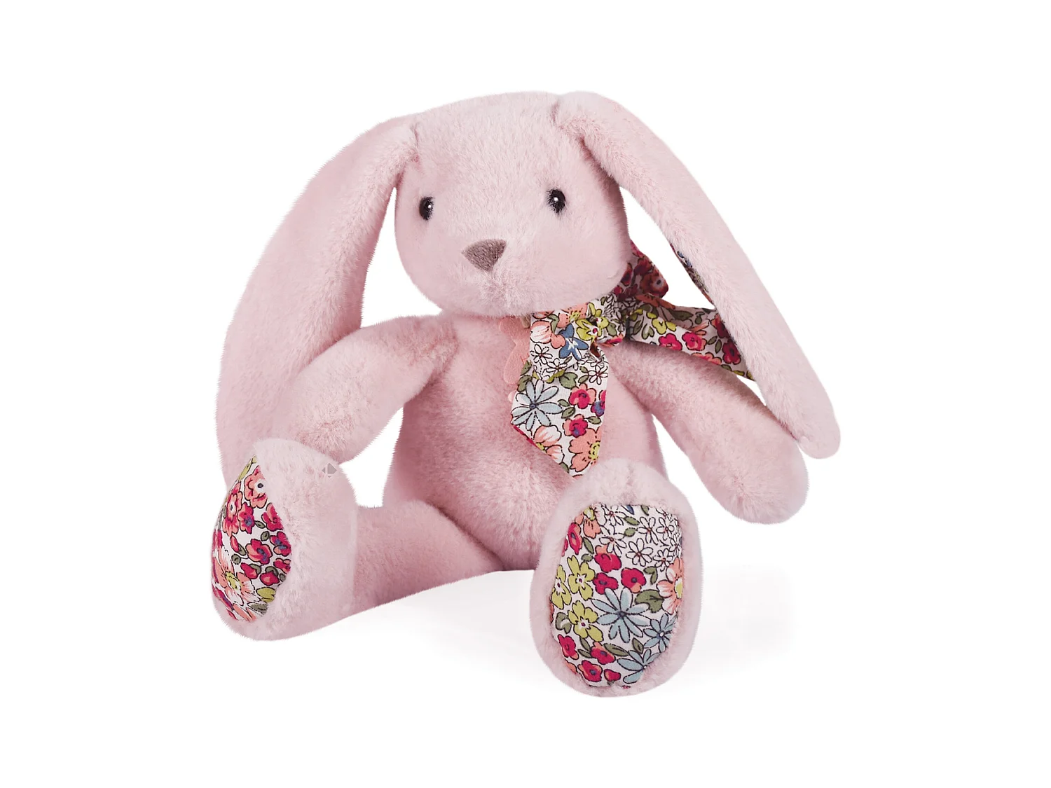 Peluche 25 cm polyester collection COPAINS CALINS lapin rose