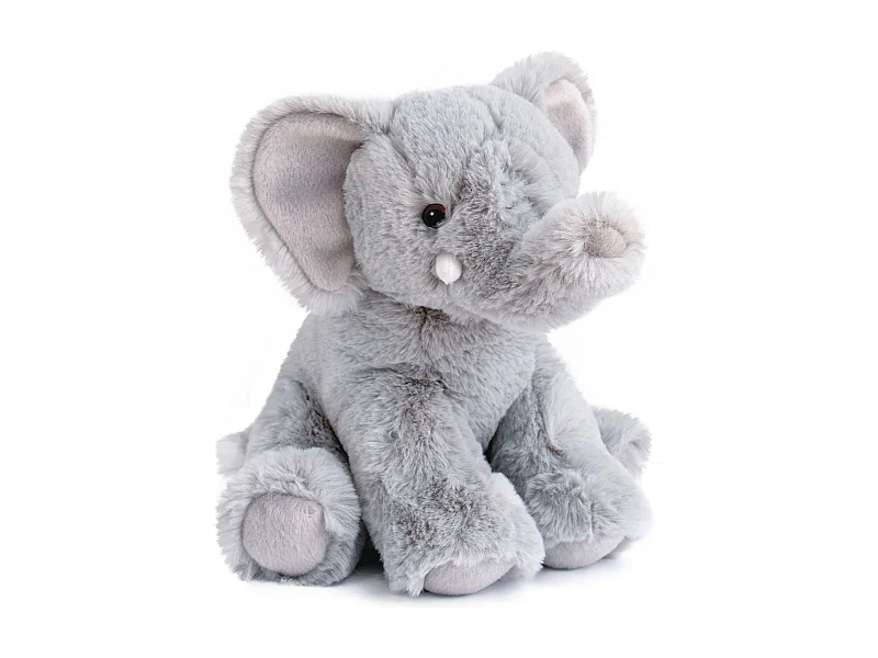 Peluche 25 cm polyester collection DANS LA SAVANE éléphant gris