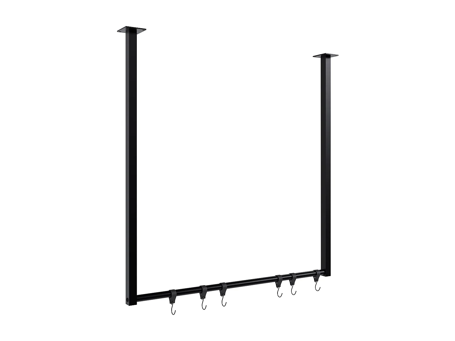 Portant à vêtement - Métal - 80x80 cm - Noir - Fenton