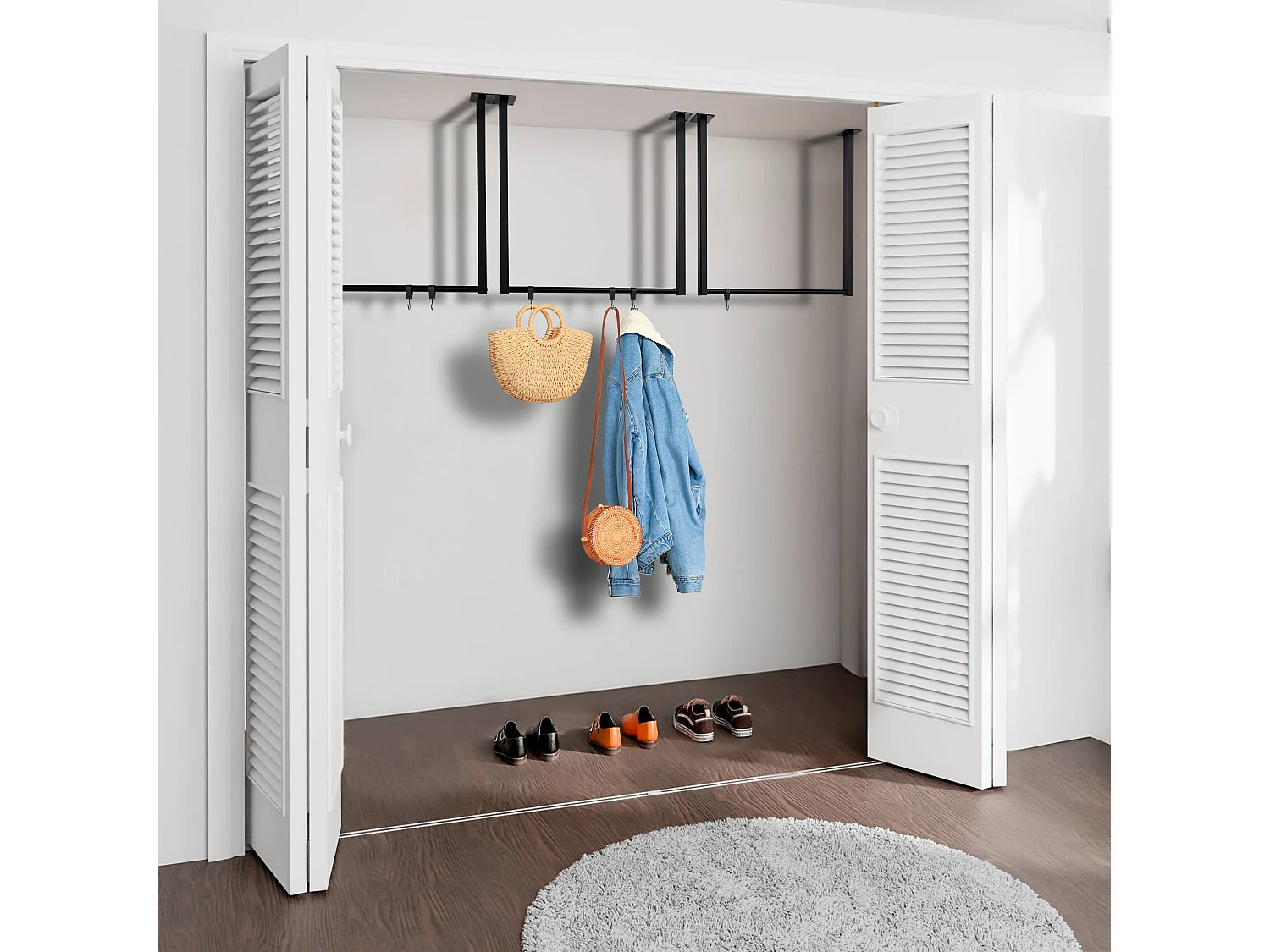 Portant à vêtement - Métal - 60x60 cm - Noir - Fenton