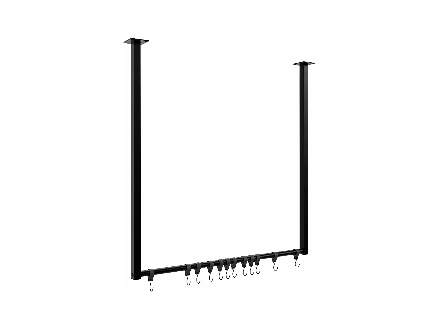 Portant à vêtement - Métal - 80x80 cm - Noir - Fenton