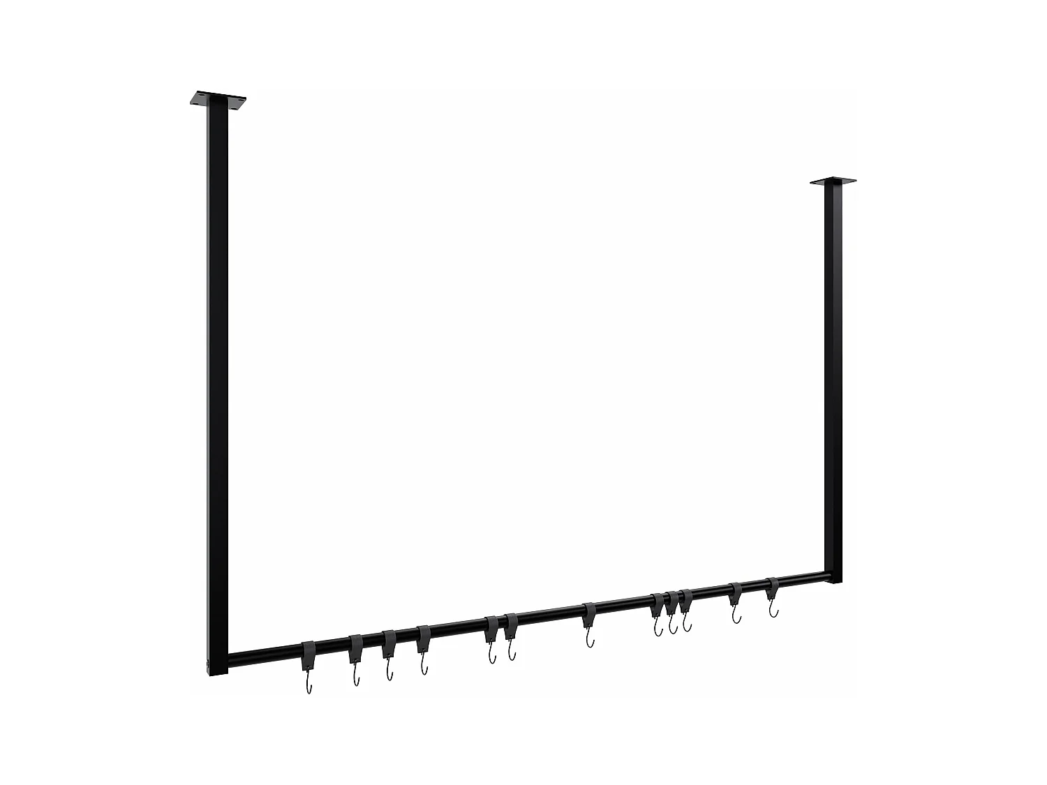 Portant à vêtement - Métal - 120x80 cm - Noir - Fenton
