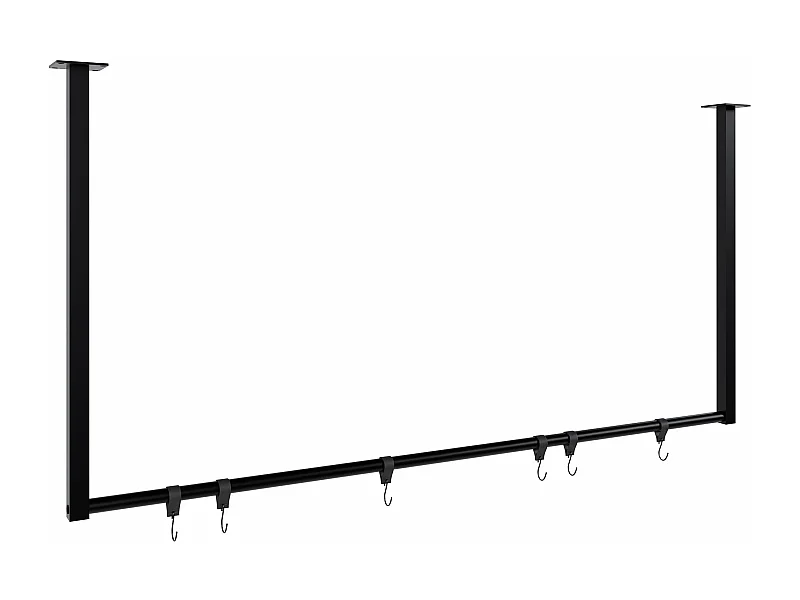 Portant à vêtement - Métal - 120x60 cm - Noir - Fenton