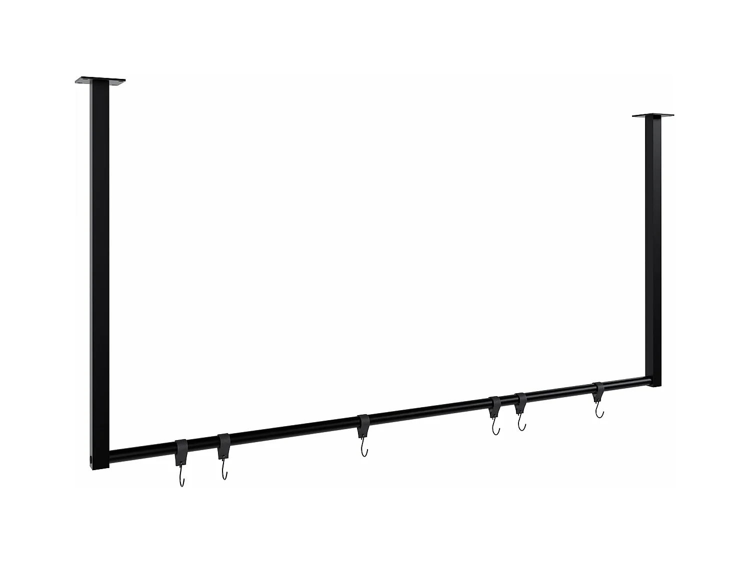 Portant à vêtement - Métal - 120x60 cm - Noir - Fenton