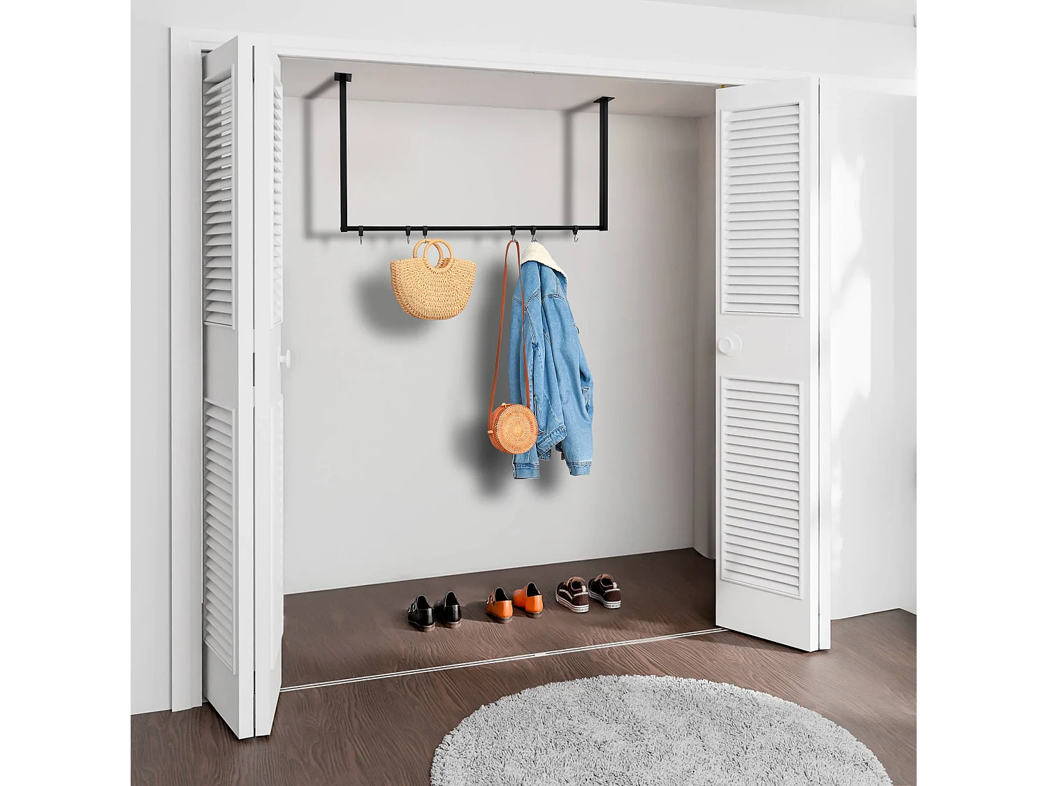 Portant à vêtement - Métal - 120x60 cm - Noir - Fenton