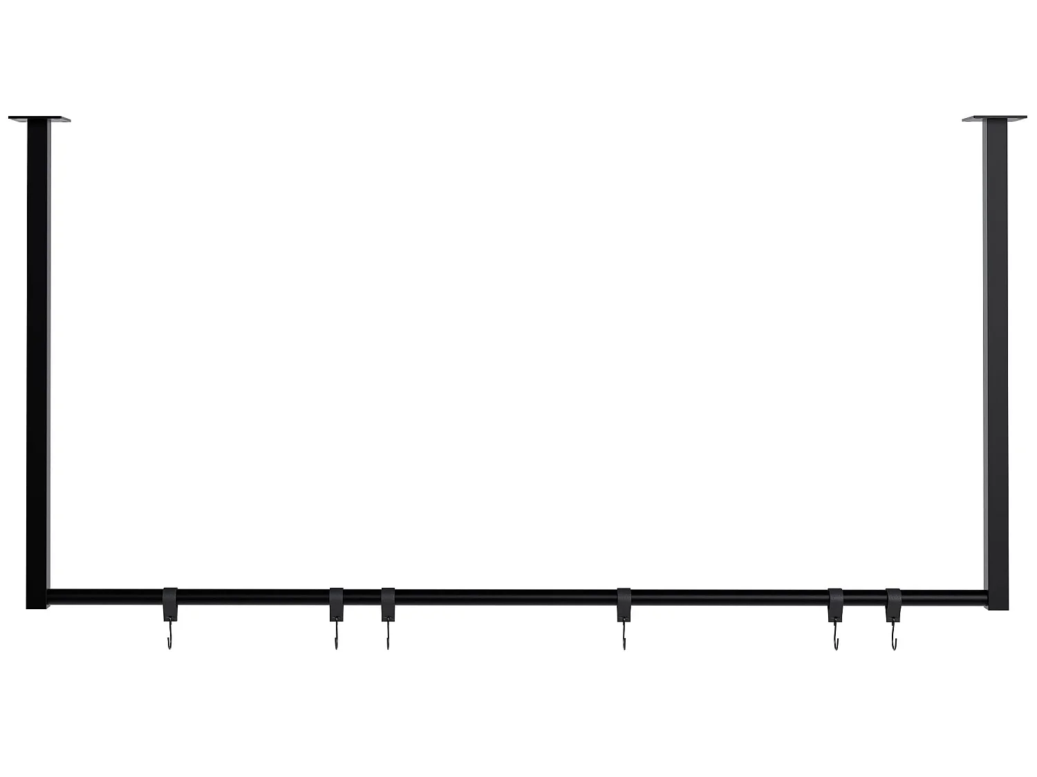 Portant à vêtement - Métal - 120x60 cm - Noir - Fenton